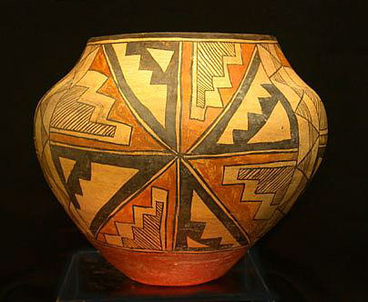 Antique Acoma Pueblo Polychrome Jar, Southwest Native American Art