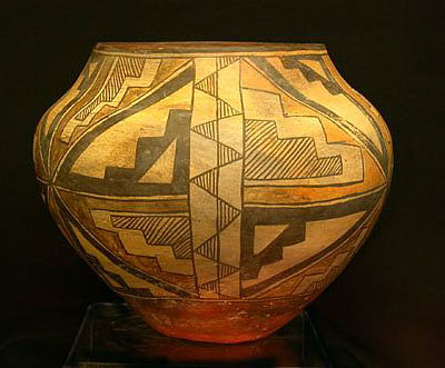 Antique Acoma Pueblo Polychrome Jar, Southwest Native American Art