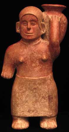 Colima Female Pot Carrier Figure, Comala style 