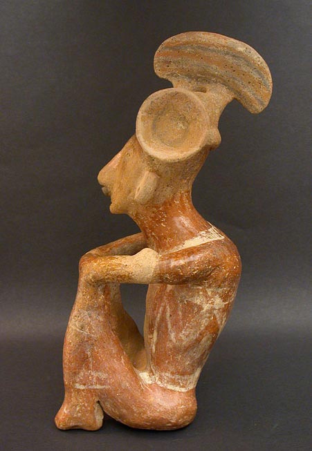 Chinesco Seated Figure with Tripartite (Tricorn) Headdress