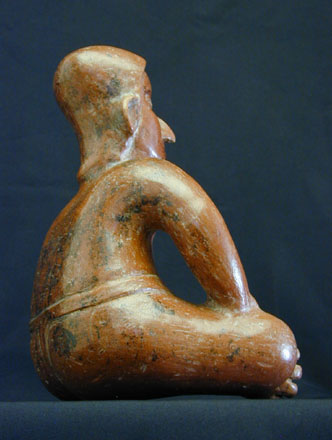Colima Seated Male, Ancient West Mexico Pre-Columbian Art