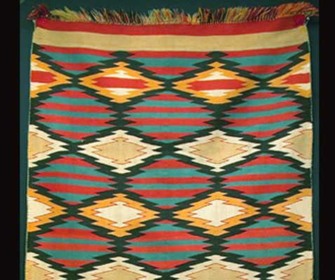 Fine Navajo Germantown Blanket, Southwest Native American Indian Art