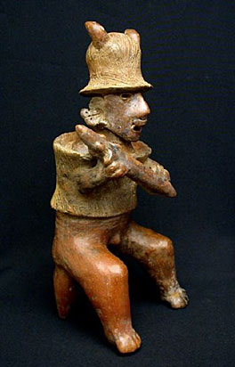 Nayarit Seated Warrior, Ancient West Mexico Pre-Columbian Art