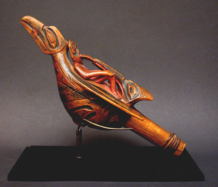 Northwest Coast Raven Rattle, Pacific Northwest Coast Native American Indian Art