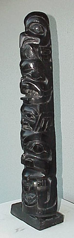 Argillite Totem, Pacific Northwest Coast Native American Art
