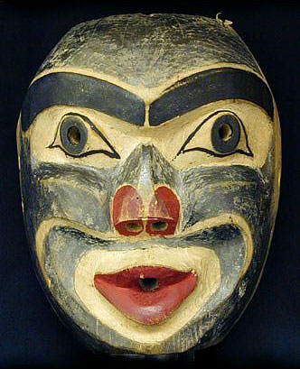 Bella Bella Tsonokwa Mask, Pacific Northwest Coast Native American Indian Art
