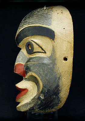 Bella Bella Tsonokwa Mask, Pacific Northwest Coast Native American Indian Art