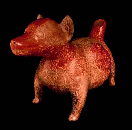 Colima Standing Two-Tone Dog, Ancient West Mexico Pre-Columbian Art