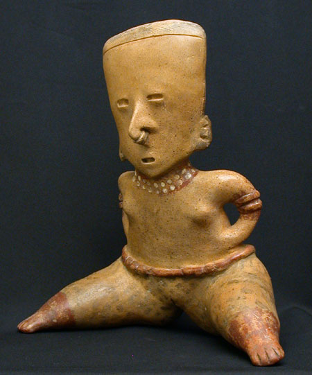 Chinesco Seated Female Figure, Ancient West Mexico Pre-Columbian Art