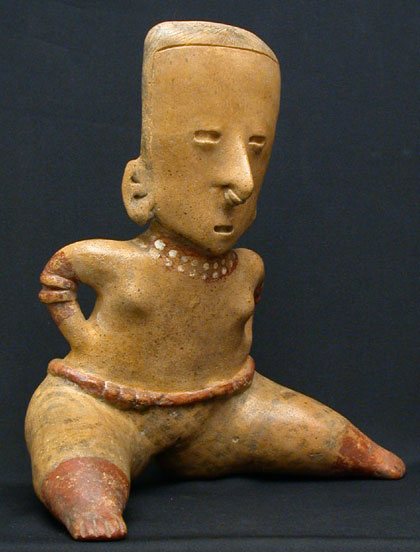 Chinesco Seated Female Figure, Ancient West Mexico Pre-Columbian Art