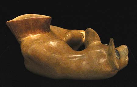 Colima Curled Dog, Ancient West Mexico Pre-Columbian Art