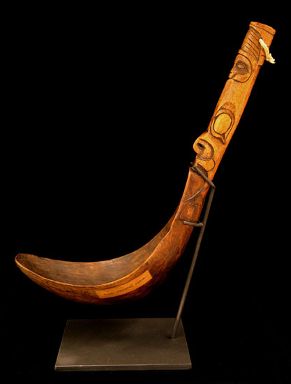 Haida Wood Ladle, Pacific Northwest Coast Native American Indian Art