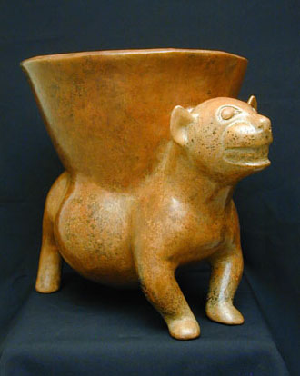 Colima Jaguar Effigy Vessel, Ancient West Mexico Pre-Columbian Art