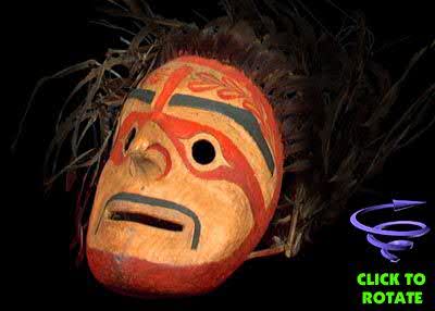 Shaman Mask, Pacific Northwest Coast Native American Indian Art