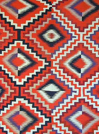 Navajo Germantown Blanket, Southwest Native American Indian Art