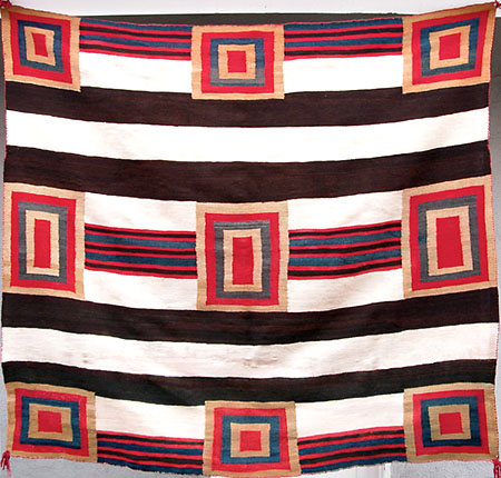 Late Classic Navajo Chief's Blanket, Southwest Native American Indian Art
