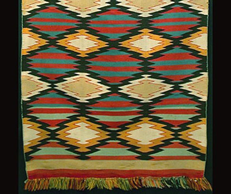 Fine Navajo Germantown Blanket, Southwest Native American Indian Art