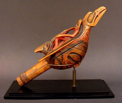 Northwest Coast Raven Rattle, Pacific Northwest Coast Native American Indian Art