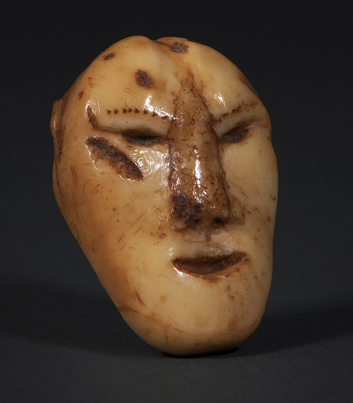 ESKIMO CARVING OF A HUMAN HEAD, THULE CULTURE, 16th-17th CENTURY 3